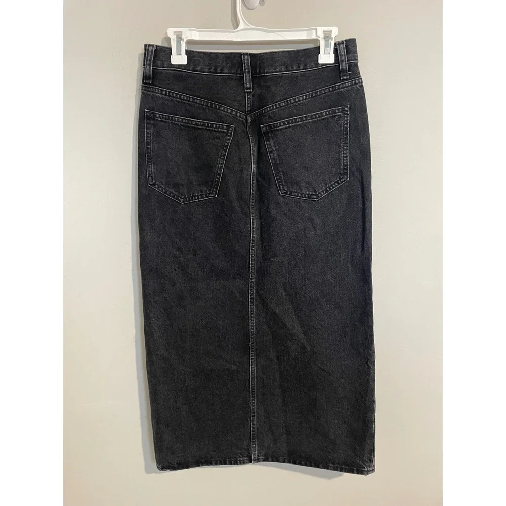 Madewell Denim Mid-Rise Maxi‎ Skirt in Lunar Wash Size 25 Casual Timeless